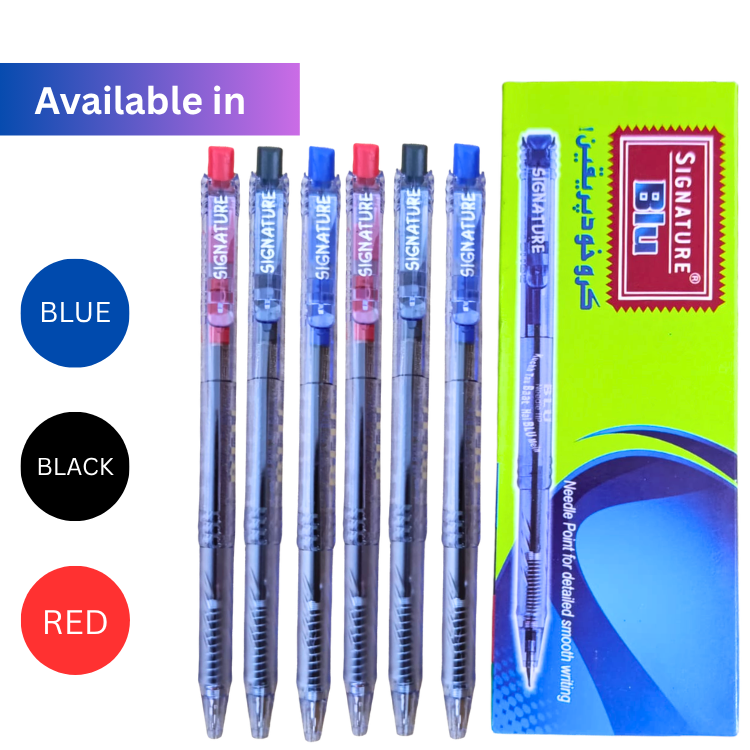 Premium Signature Ballpoints – Blue Black Red Smooth Ink