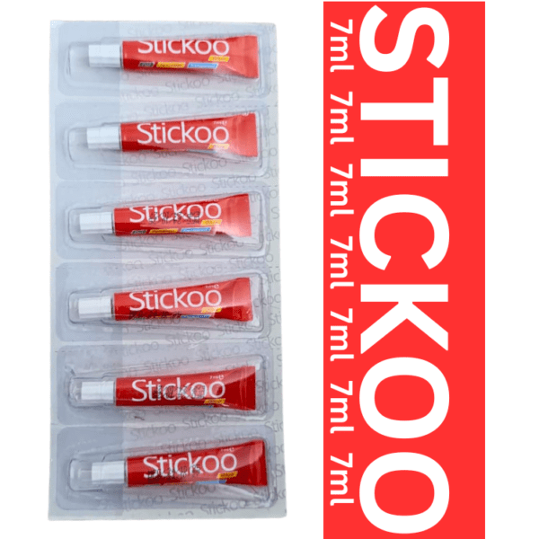 Stickoo liquid glue 7ml pack of 6 all purpose adhesive tubes