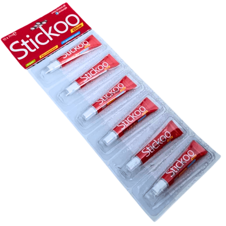 Stickoo liquid glue 7ml pack of 6 all purpose adhesive tubes