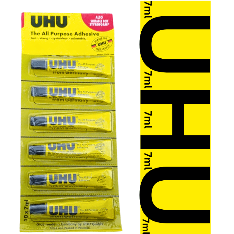 UHU All Purpose Adhesive Glue 7ml Pack of 6 – Strong