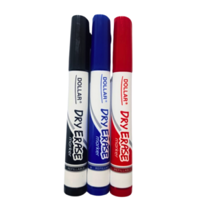 Pack of 3 Refillable Whiteboard Markers – Red Blue Black