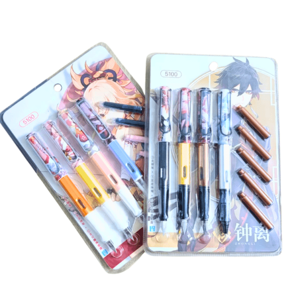 Gift Pack 4 PCS Fountain Pens with Ink Refills – Kids
