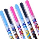 cartoon wave fountain pens pack of 6 colorful smooth writing kids pens