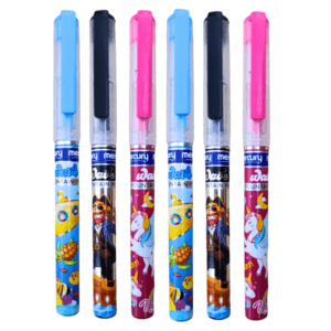 cartoon wave fountain pens pack of 6 colorful smooth writing kids pens