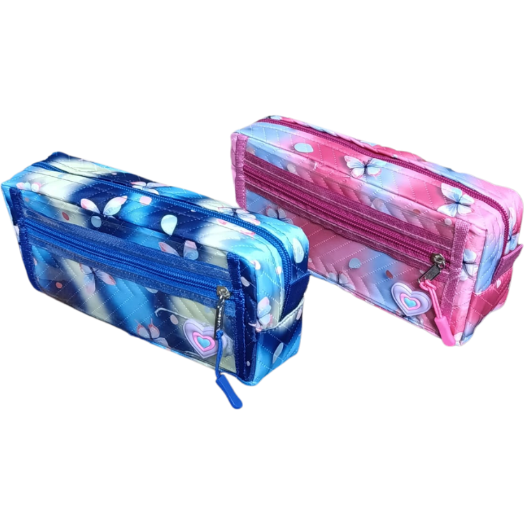 Zipper Pencil Pouch Large Capacity – Cute Printed Design