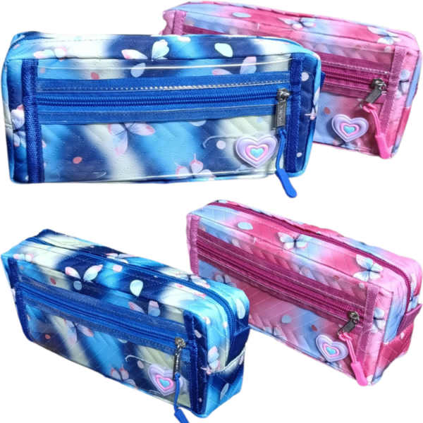 Zipper Pencil Pouch Large Capacity – Cute Printed Design