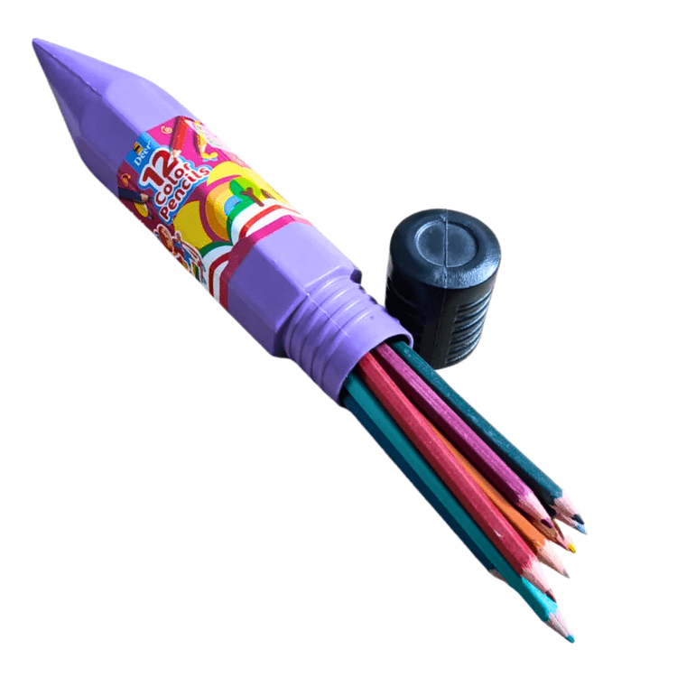 12 Colour Pencils Full Size Multicolor – School & Art