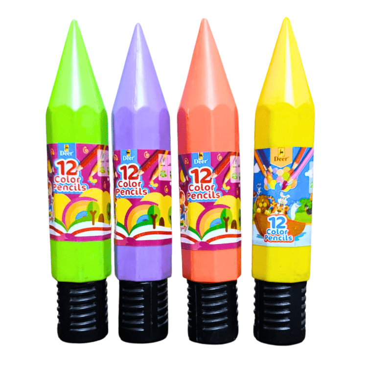 12 Colour Pencils Full Size Multicolor – School & Art