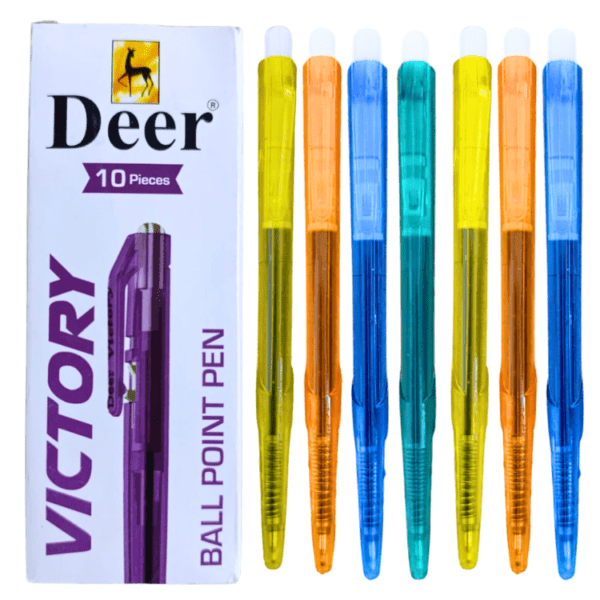 deer victory blue ballpoints pack of 10 smooth writing pens