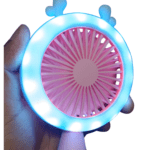 Mini Hand Fan Ring LED USB Rechargeable 2 Speed Summer