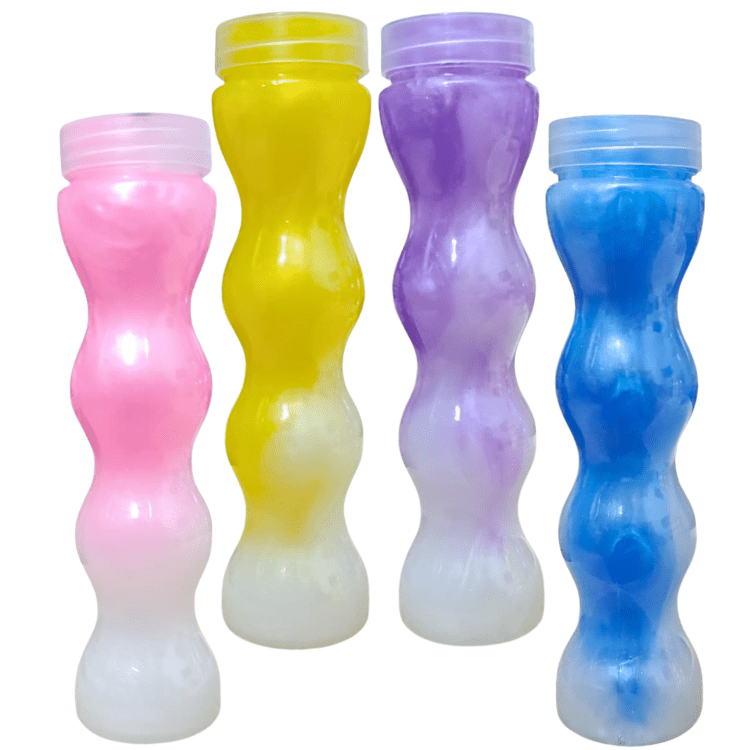 2 Tone Spiral Bottle Slime Crystal Stretchy Kids Toy
