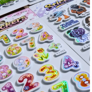 cute 3d puffy foam stickers pack of 6 colorful kids stickers