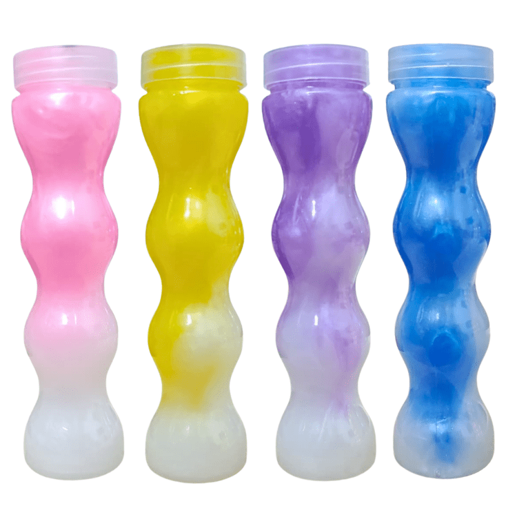 2 Tone Spiral Bottle Slime Crystal Stretchy Kids Toy