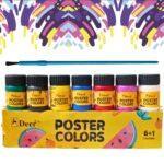 6+1 Poster Colors Set – Vibrant Water-Based Paints Kids