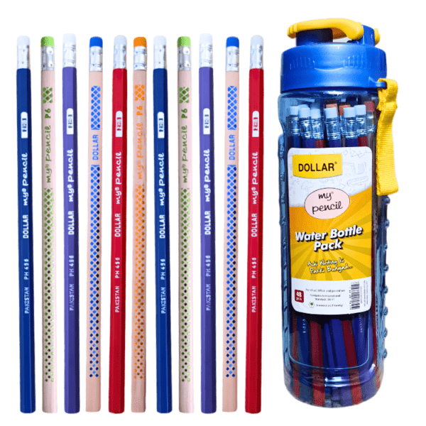 48 Pcs My Pencils Water Bottle Pack – Fun Student Set