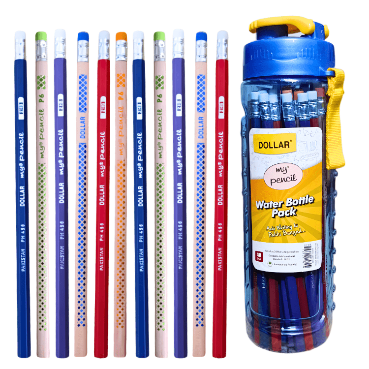 48 Pcs My Pencils Water Bottle Pack – Fun Student Set