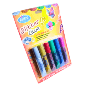 Apex Glitter Glue 6 Bottles Different Colors – Sparkle