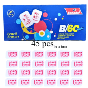 bahadur b45 soft pencil erasers box of 45 premium rubber erasers
