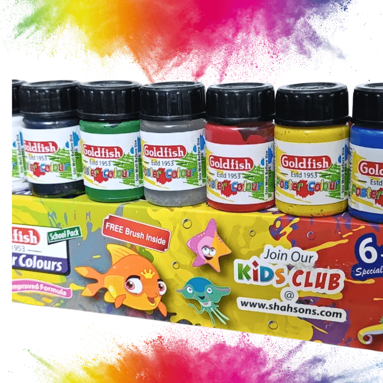 Goldfish 6+1 Poster Colors Set – Kids Vibrant Paints