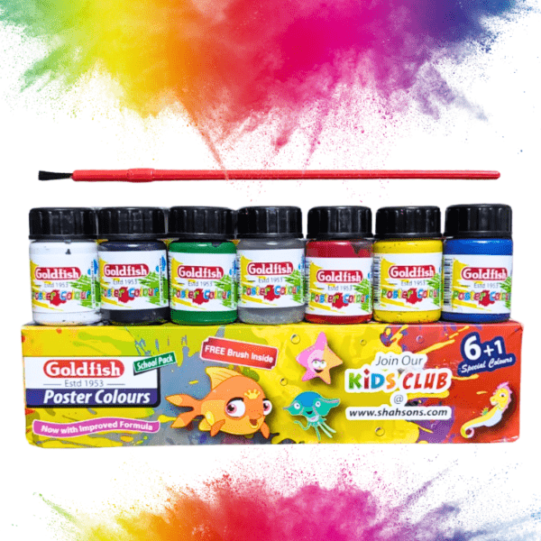 Goldfish 6+1 Poster Colors Set – Kids Vibrant Paints