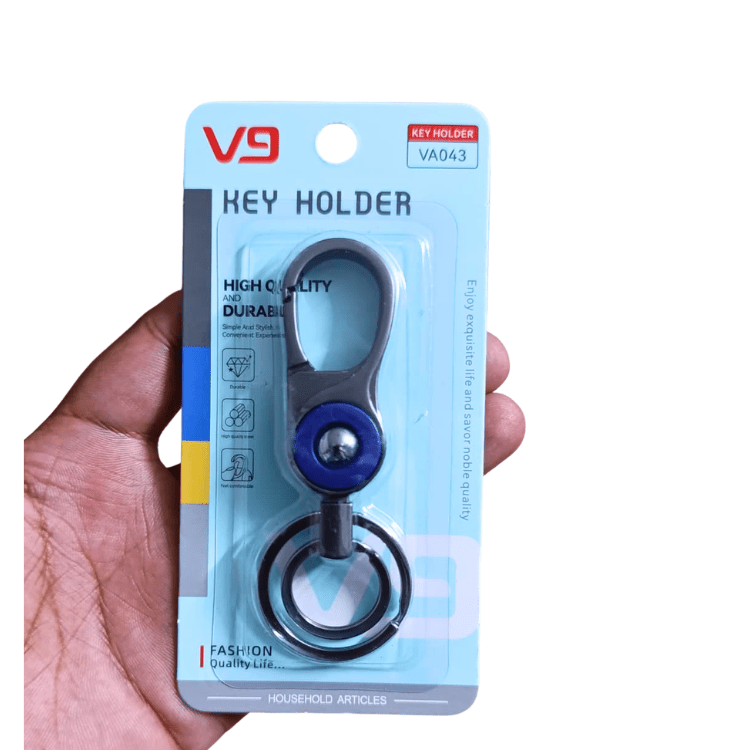 premium dual ring metal keychain with hook modern metal key ring