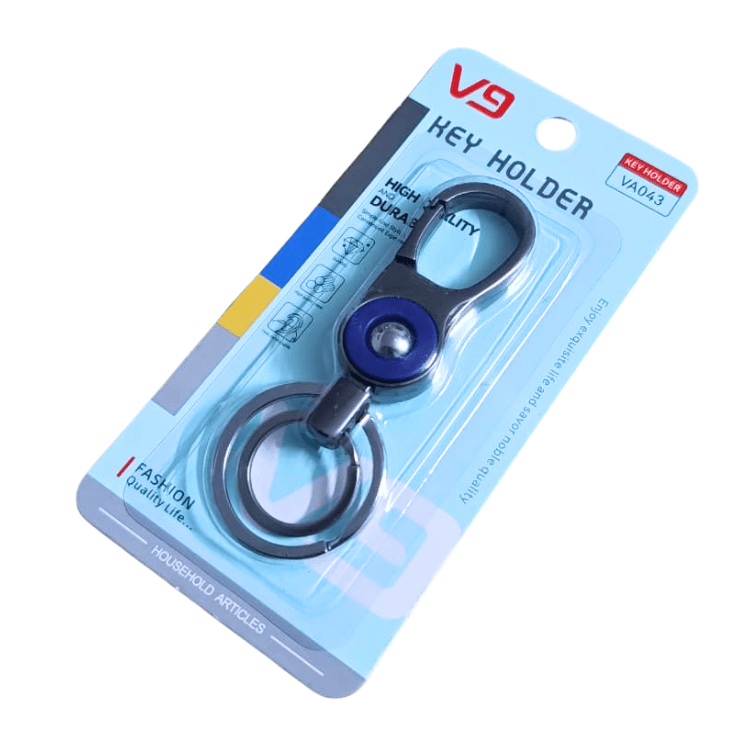 premium dual ring metal keychain with hook modern metal key ring