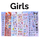 Premium Cartoon Stickers Pack of 6 for Kids