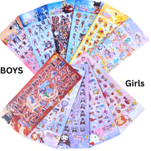Premium Cartoon Stickers Pack of 6 for Kids