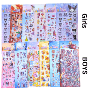 Premium Cartoon Stickers Pack of 6 for Kids