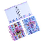 Mini Pocket Size Water Glitter Ring Diary Notebook
