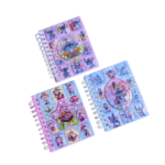 Mini Pocket Size Water Glitter Ring Diary Notebook
