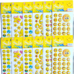 puffy smiley face stickers pack of 12 colorful 3d stickers for kids