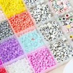 DIY Bracelet Making Kit for Girls with Pearls Alphabet Beads & Charms - Image 3