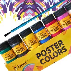 6+1 Poster Colors Set – Vibrant Water-Based Paints Kids
