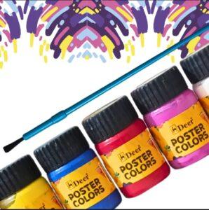 6+1 Poster Colors Set – Vibrant Water-Based Paints Kids