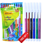 Colour markers pack of 10 with free gift inside for kids drawing coloring and school art