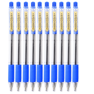 PIANO Click+ BallPoint Pens Pack of 10 Blue