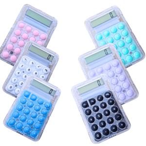 Mini Pocket Transparent Calculator – Kids School Math