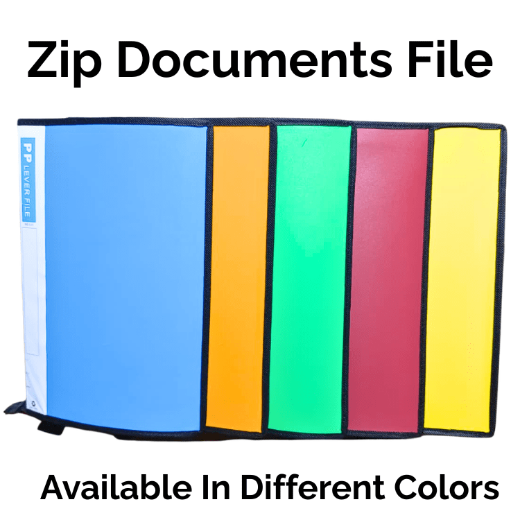 Zip Documents File Premium Zip Document File with Zipper Closure