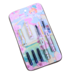 Cute Cartoon Fountain Pen Set with Ink Refills 2 Pcs Pack for Girls