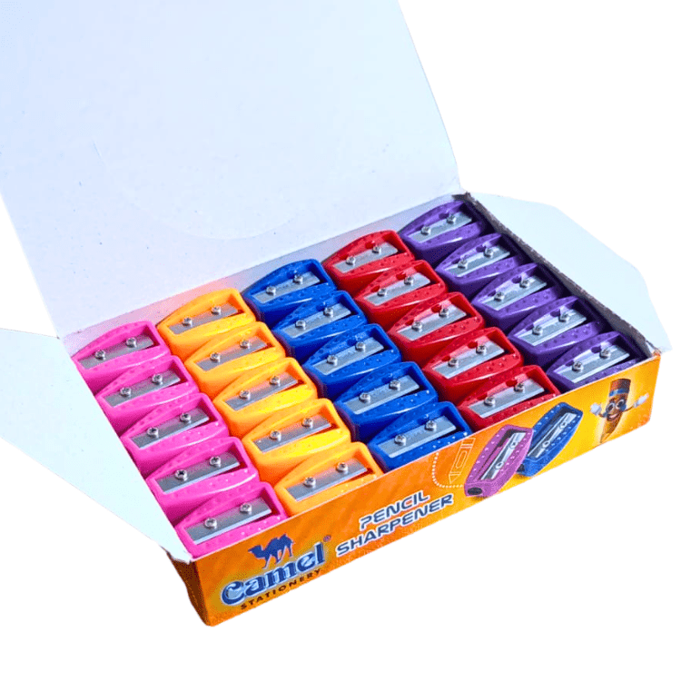 Premium Camel pencil sharpeners box of 50 for students school and classroom stationery