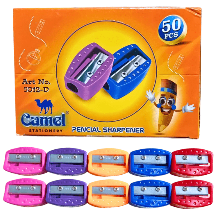 Premium Camel pencil sharpeners box of 50 for students school and classroom stationery