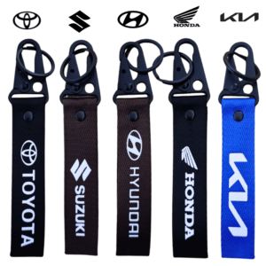 Different Car Logo Wrist Keychain Strap with Metal Ring