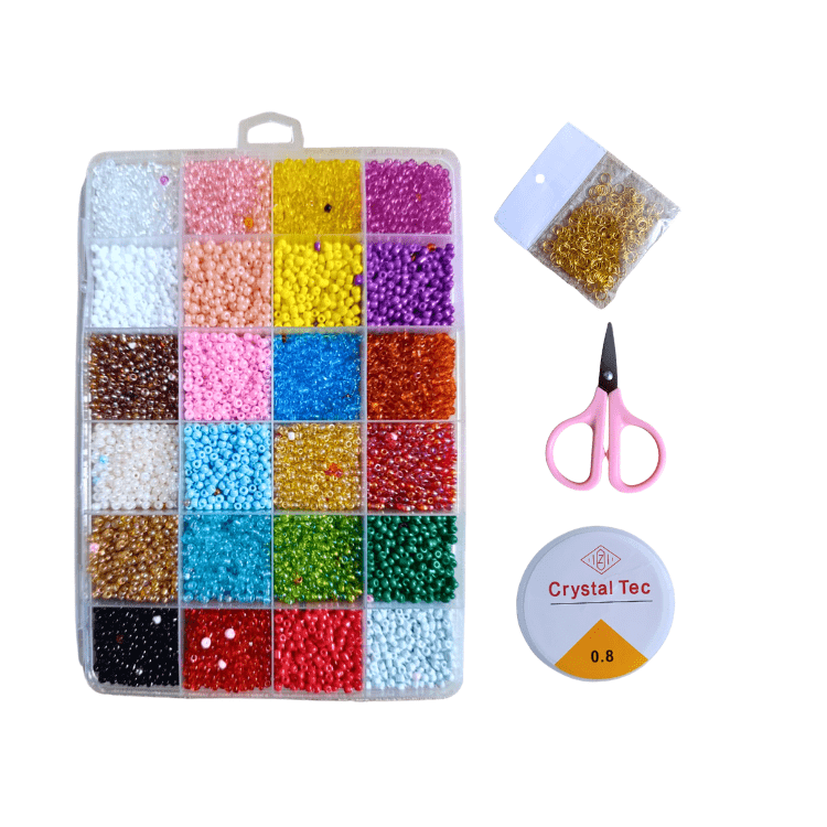DIY Bracelet Making Kit for Girls with Pearls & Alphabet Beads