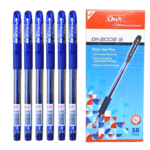 Dux DX-2002 G Stick gel pens 0.7mm blue ink pack of 10 smooth writing pens