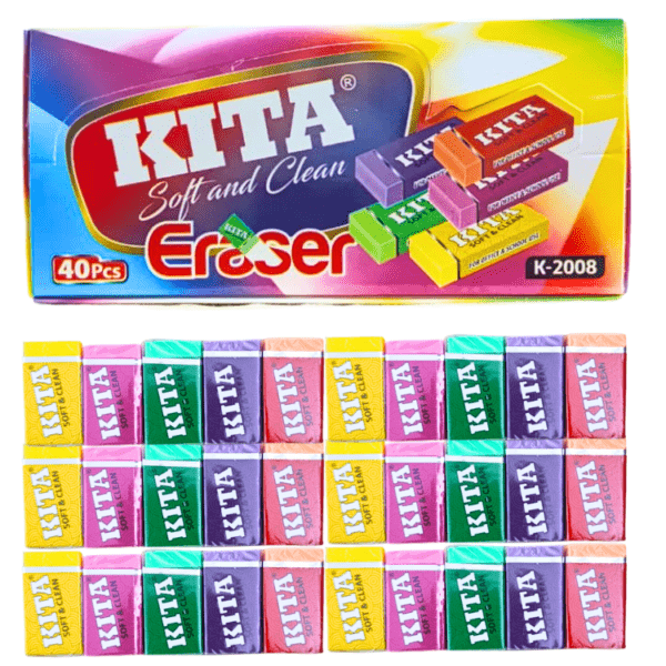 Premium Kita Soft & Clean Erasers Box of 40