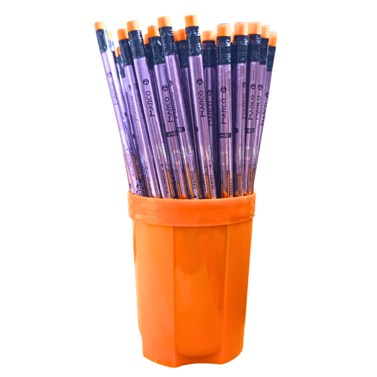 Premium Marco lead pencils with eraser pack of 72 pencils in a jar for school and office