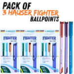 hauser-fighter-ballpoint-pens-0-7mm-smooth-writing-multicolor-pack-3-30pcs