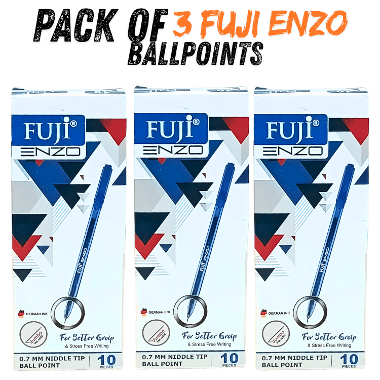 Fuji Enzo Blue Ball Point Pens 0.7mm Pack of 30