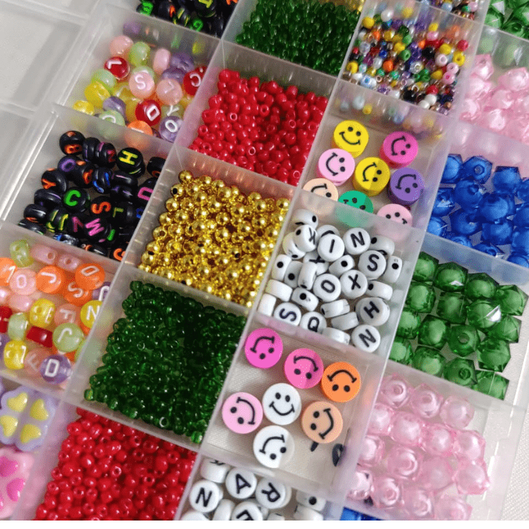 DIY Bracelet Making Kit for Girls with Pearls & Alphabet Beads